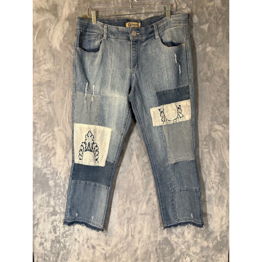 Democracy Ab Solution Cropped Patchwork Straight … - image 2